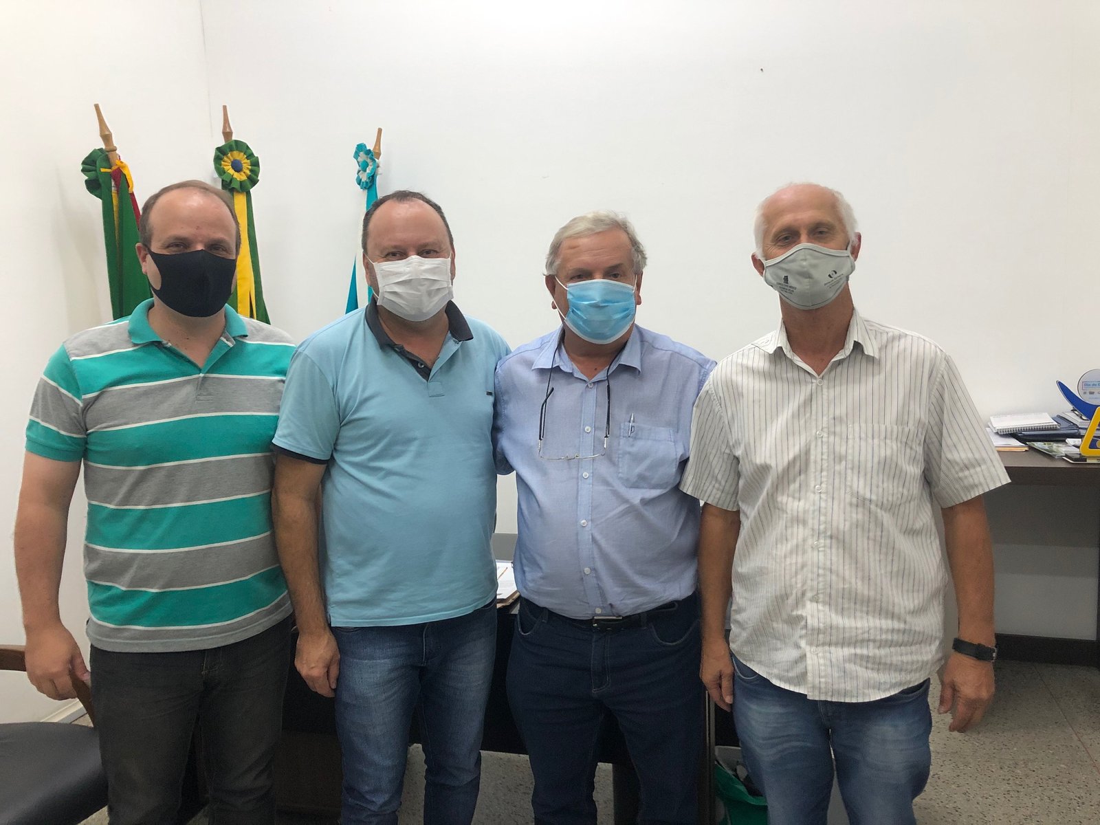 Prefeito de Canela e presidente da Amserra, Constantino Orsolin, visita prefeitos da entidade